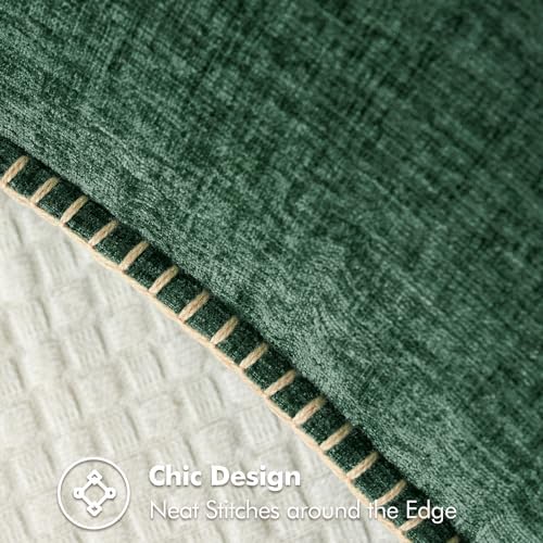 MIULEE Decorative Couch Throw Pillow Covers 20x20 Inch Dark Green 2 Pack - Image 2