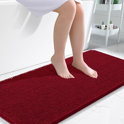 OLANLY Large Bathroom Rugs 50x30, Extra Soft Absorbent Chenille Bath Rugs by OLANLY