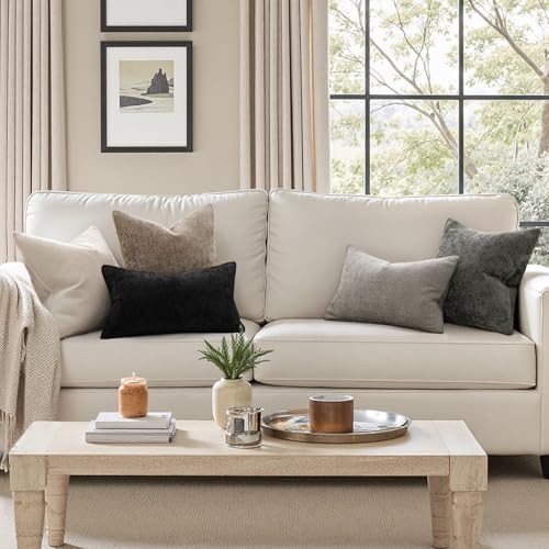 MIULEE Decorative Couch Throw Pillow Covers 18x18 Inch Light Gray 2 Pack - Image 2