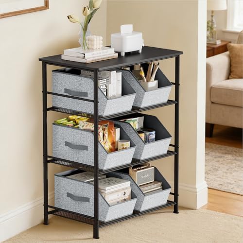 Homsorout Large Closet Storage Cubes - Closet Storage Bins with Dual Handles for Clothes, Towels, Toys, Shelf Organizer Bins for Bedroom, Nursery, Shelves, Small Spaces, Ant Light Gray, 4 Pack - Image 5