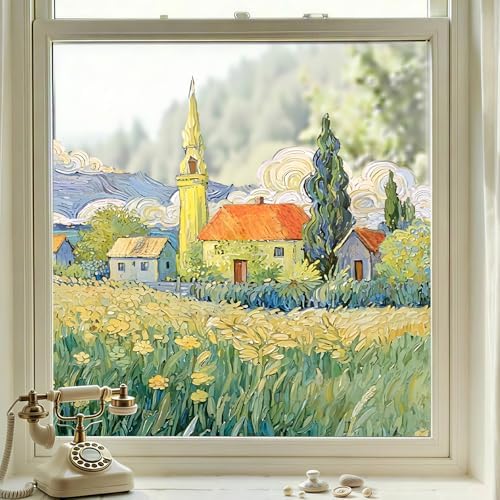 ADD.HERES Stained Glass Window Film, Window Film Decorative, 17.5 x 39.37in by ADDHERES