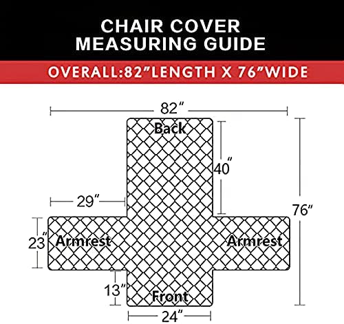 Easy-Going Reversible Couch Cover, Small Chair, Orange/Black - Image 6
