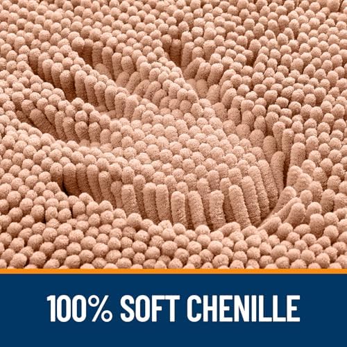 OLANLY Bathroom Runner Rugs 47x17, Extra Soft Absorbent Chenille Bath Rugs - Image 3
