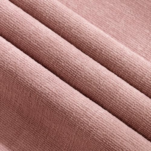 MIULEE Blush Pink Chenille Couch Throw Pillow Covers, 16x16 - Image 6