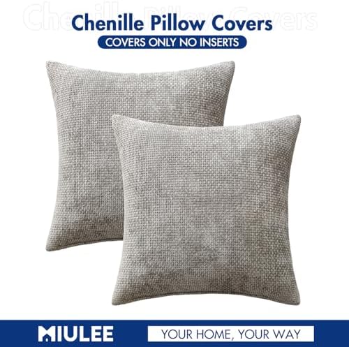 MIULEE Decorative Lumbar Throw Pillow Covers 12x20 Inch Light Gray 2 Pack - Image 7
