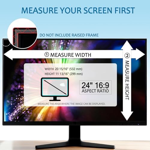 [2 Pack] 24 Inch Computer Privacy Screen for 16:9 Widescreen Monitor - Image 4