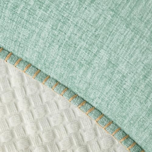 MIULEE Decorative Lumbar Throw Pillow Covers 12x20 Inch Aqua Green 2 Pack - Image 2