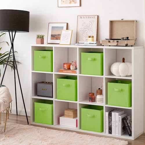 GRANNY SAYS Cube Storage Bins, 11 Inch 6-Pack Cube Organizers, Light Green - Image 5
