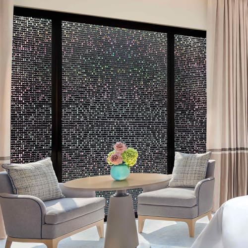 JAYONG Total Blackout Window Privacy Film with Kits, Mosaic 29.5''x196.8'' - Image 3