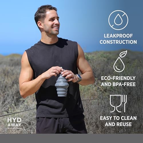 HYDAWAY 25oz Collapsible Water Bottle, Packable Leakproof for Travel - Image 3