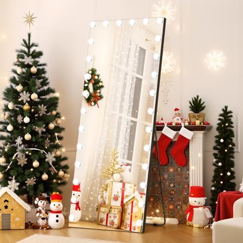 Kosmonia 82"x36" Hollywood Full Length Mirror with Light, 28 Dimmable Bulbs - Image 2