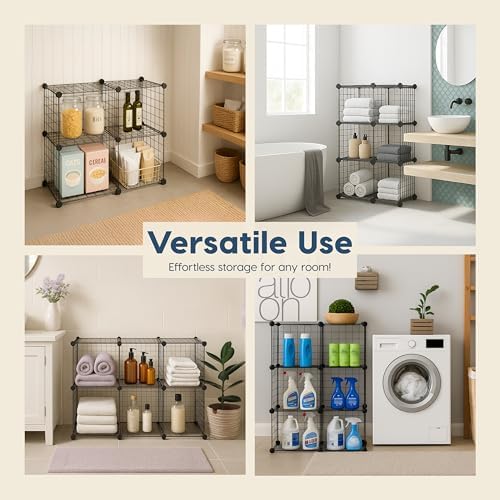 IRIS USA 6-Cube Modular Wire Cube Storage Organizer - Image 5