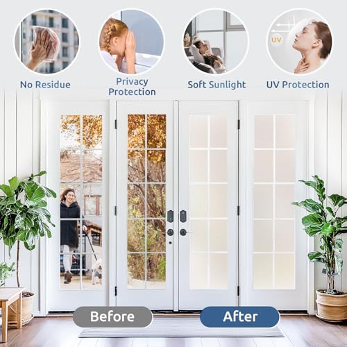rabbitgoo Window Privacy Film with Tools, Pure, 35.4" x 157.4" - Image 4