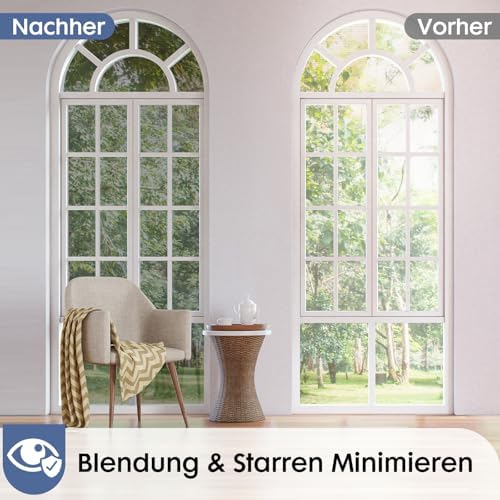 rabbitgoo Window Privacy Film One Way, 17.5" x 157.4", Silver - Image 5