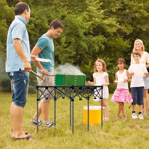 Anbte Heavy-Duty Roll Up Camping Table, Support 264 lbs, 48” x 24”, Black - Image 2