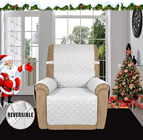 Easy-Going Reversible Couch Cover, Recliner 19 in, White/White - Image 2