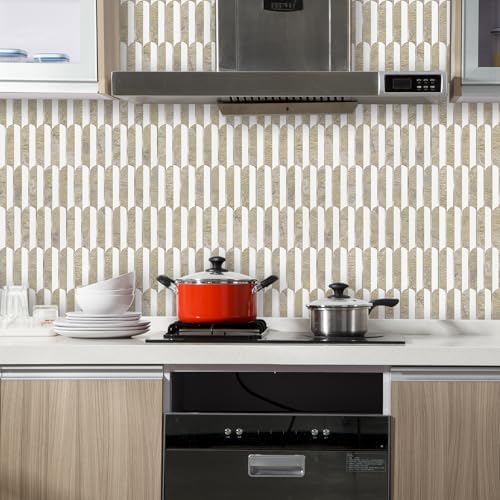 Vamos Tile Peel and Stick Backsplash Seamless Tile,PVC+Light Gold,10 Sheets - Image 6