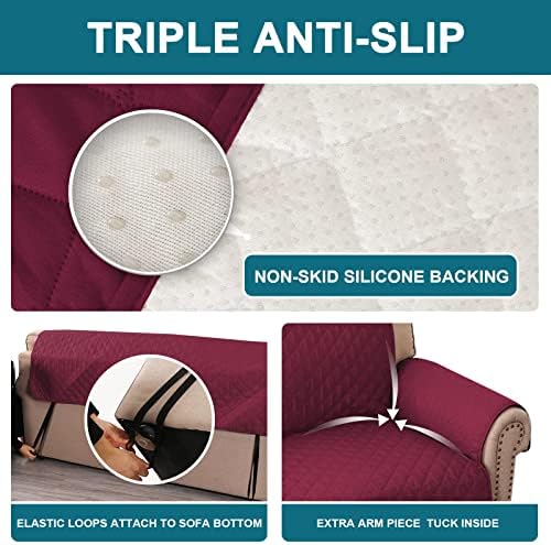 Turquoize 100% Waterproof Chair Covers Couch Covers for Dogs, Chair 28" - Image 4