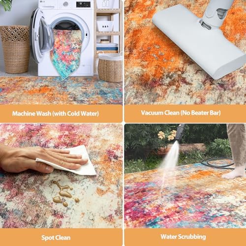 Aelenmu 6x9 Area Rugs for Living Room Washable Bedroom Dining Room Colorful - Image 5