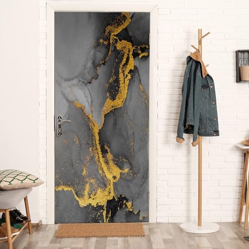 KACOLOR 3D Door Stickers Murals Peel and Stick Removable Door Decals Wallpaper for Home Office Bedroom Living Room Wall Decoration 30.3"W x 78.7"H, SP-F24009 - Image 5