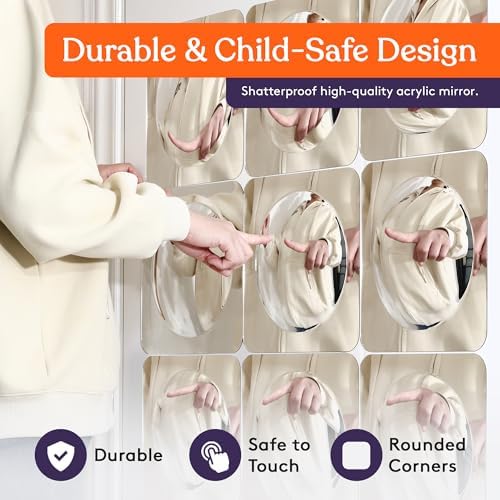 Special Supplies Sensory Bubble Wall Mirror - Interactive Acrylic Mirrors for Wall Decoration and Sensory Toys for Kids Classroom or Home -Sensory Room Decor -Visual, Tactile Stimulation (9 Pk) - Image 4