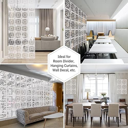 ANMINY Hanging Room Divider Panels, 24 PCS White - Image 6