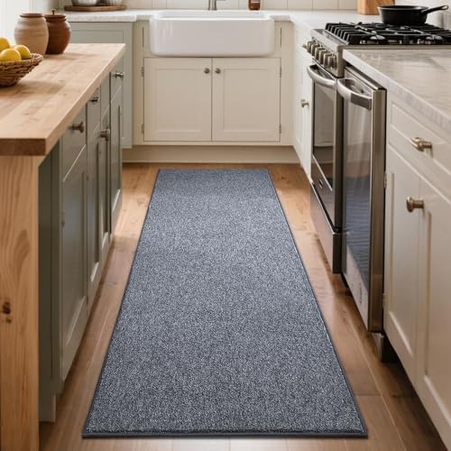 2x6 Grey Blue/White Runner Rug Non-Slip Washable for Hallway Kitchen - Image 7