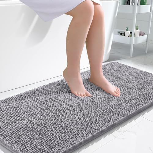 OLANLY Bathroom Runner Rugs 47x24, Extra Soft Absorbent Chenille Bath Rugs by OLANLY