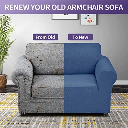 Joccun Stretch Chair Couch Cover,1-Piece Sofa Slipcover Spandex Jacquard Fabric Sofa Covers with Elastic Bottom,Washable Furniture Protector for Dogs,Cats,Kids(Armchair,Riverside) - Image 6