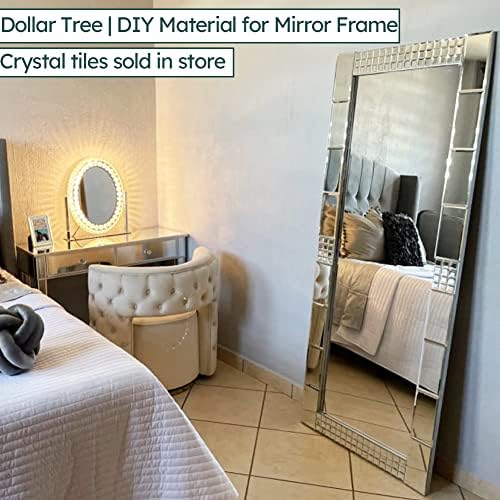Diflart Peel and Stick Mirror Backsplash, Silver, 4x8 Inch, Beveled Mirror Subway Kitchen Bar Wall Tile (5.8 Sq.ft, 26 Pcs) - Image 6