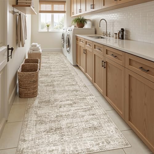 Soalmost Hallway Runner Rug 2'6"x10' Non-Slip Runners for Kitchen Brown - Image 4