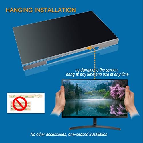 JCSKY 18-20 Inch Computer Monitor Privacy Screen Filter, Hanging Acrylic Screen Protector Anti Glare Eye Protection for Diagonal 18.5, 19.4, 19.5, 20.5 Inch Widescreen Desktop PC ​Monitor - Image 6