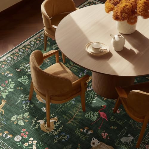 10x12 Area Rugs for Living Room: Washable Rug Stain Resistant Non Slip Low Pile Soft Faux Wool Lightweight Large Rugs for Bedroom Dining Room Under Table Rug Farmhouse Home Office Nursery Indoor - Image 5