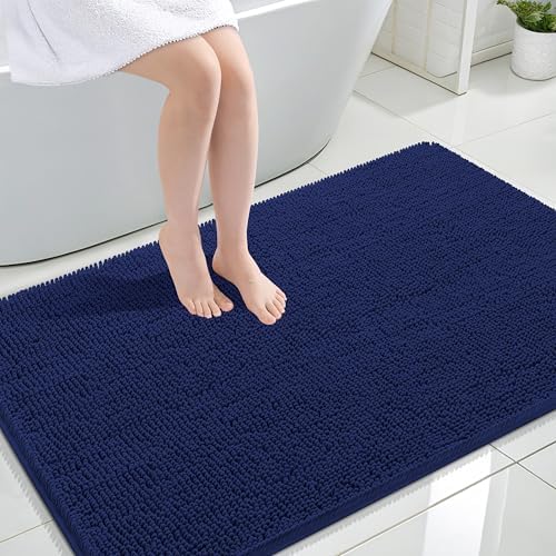 OLANLY Large Bathroom Rugs 47x32, Extra Soft Absorbent Chenille Bath Rugs by OLANLY