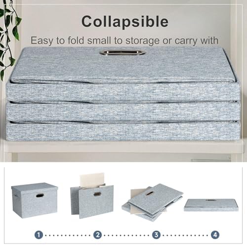 Storage Bins with Lids Fabric Closet Organizers Cubes Office Organization - Image 4