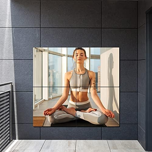 Unbreakable Full Length Wall Mirror, Over The Door Mirror, Thick 1/8", 64"x16", 4 PCS 16"x16", Made of Shatterproof Plexiglass Acrylic, Long Mirrors for Bedroom, Workout for Home Gym Body Mirrors - Image 2