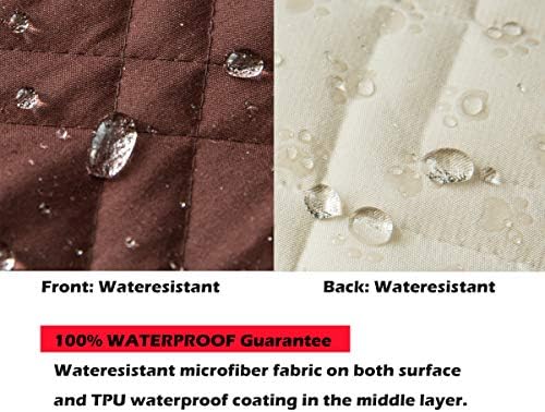 Ameritex Couch Sofa Slipcover 100% Waterproof Nonslip Quilted Furniture Protector Slipcover for Dogs, Children, Pets Sofa Slipcover Machine Washable (Chocolate, 68") - Image 3