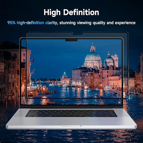 Mamol Privacy Screen for MacBook Air 15 Inch (2023-2025, M2, M3,M4)- A2941 A3114, MagicSuction™ Removable Vacuum Adsorption Anti Spy,Anti Glare Anti Blue Light Filter for Mac Laptop Computer - Image 7