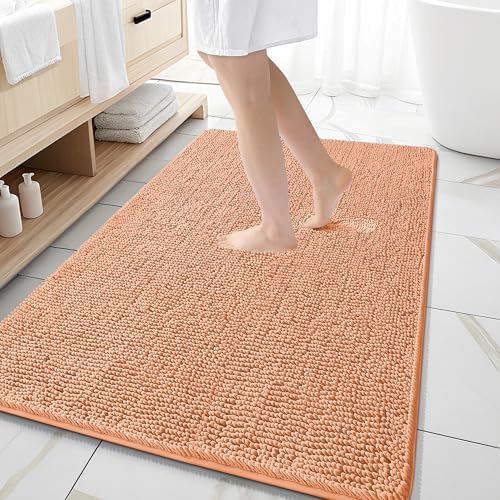 OLANLY Large Bathroom Rugs 59x35, Extra Soft Absorbent Chenille Bath Rugs by OLANLY