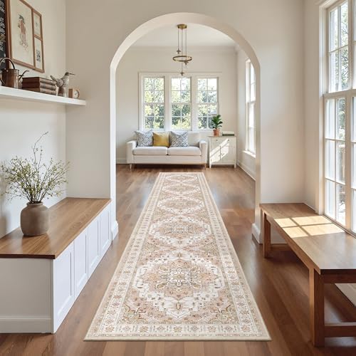 Madane Washable Runner Rugs 2x12 Long for Hallway Kitchen Soft, Pink - Image 6