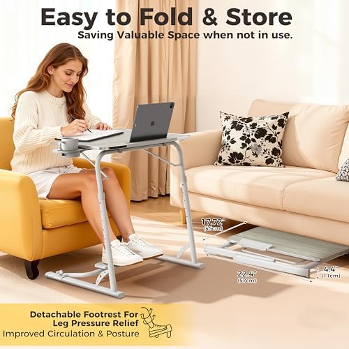 FoldWise Upgraded Folding TV Tray Table, Sturdy Couch & Dinner Laptop Table - Image 6