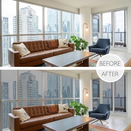 HIDBEA One Way Privacy Window Film,Heat Blocking, Gray,17.5in x 6.5ft - Image 4