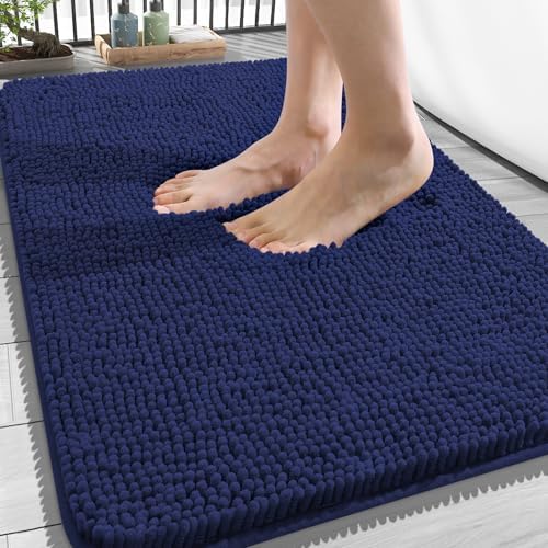 OLANLY Bathroom Rugs 34x21, Extra Soft Absorbent Chenille Bath Rugs by OLANLY