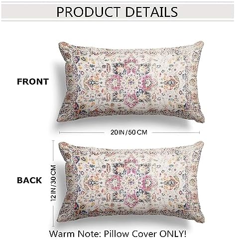 Snycler Boho Throw Pillow Covers 12x20 inch Set of 2 Burnt Yellow Terracotta Rust Colored Throw Pillows Double Sided Boho Home Soft Decor for Bedroom Living Room Couch & Sofa (No Inserts) - Image 2