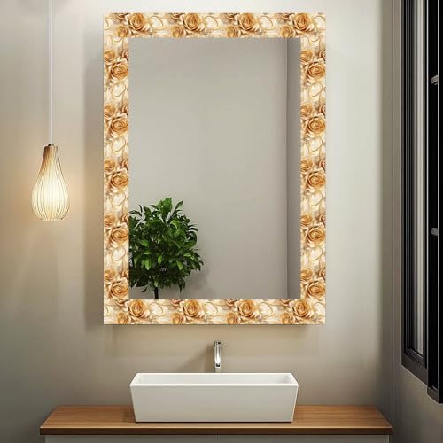 IVN Wallpaper Border Peel and Stick Wall Golden Rose Jewel 4x196 Inch - Image 4