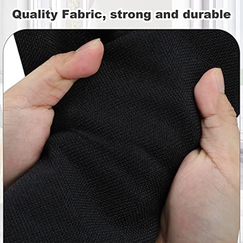 Graciadeco Large 17" 36 Quart Collapsible Stackable Storage Bins with Lids, 3 Packs Black Linen Fabric Closet Boxes with Lids, Storage Cube Baskets Container Organizers for Bedroom Office(17 x12 x11) - Image 3