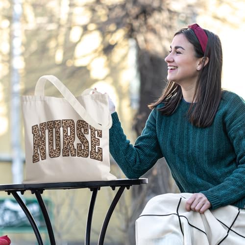 Nurse Canvas Tote Bag, Nurse Appreciation Gifts, Nursing School Gift Reusable Shopping Grocery Bags - Image 3