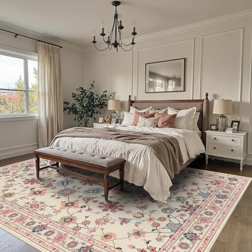 Rugxara Pink 8x10 Area Rugs for Bedroom & Living Room - Image 4