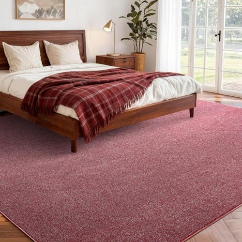 5x7 Red/White Area Rug Non-Slip Washable Soft Thin for Living Room Bedroom - Image 2