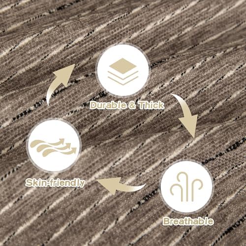 MYSKY HOME Oversized Armchair Couch Cover for 1 Cushion Couch, Washable Sofa Protector, Chair Couch Covers Sofa Covers Sofa Throws Sofa Slipcovers Futon Cover for Pet, Kid, 71"X91", Sand - Image 5